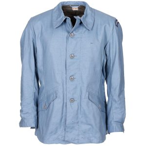 Swedish Army Surplus Civil Defence Blue Uniform Jacket Cotton