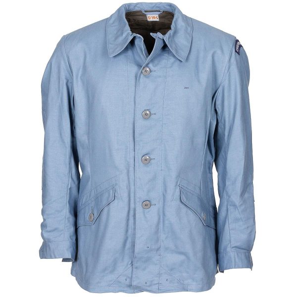 Swedish Army Surplus Civil Defence Blue Uniform Jacket Cotton