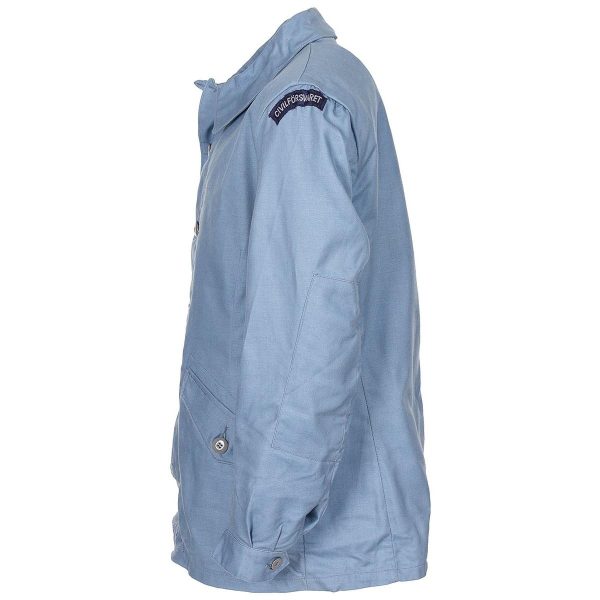 Swedish Army Surplus Civil Defence Blue Uniform Jacket Cotton - Image 2