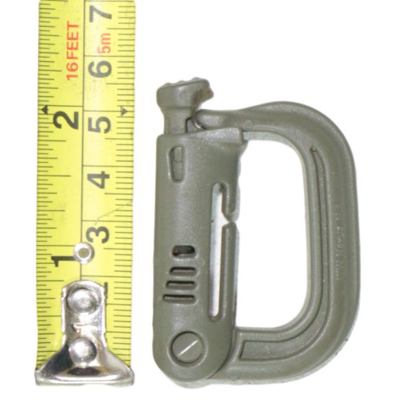 2 x Genuine GhillieTex Grimloc IRR ITW NEXUS Carabiner Plastic Olive - Image 2