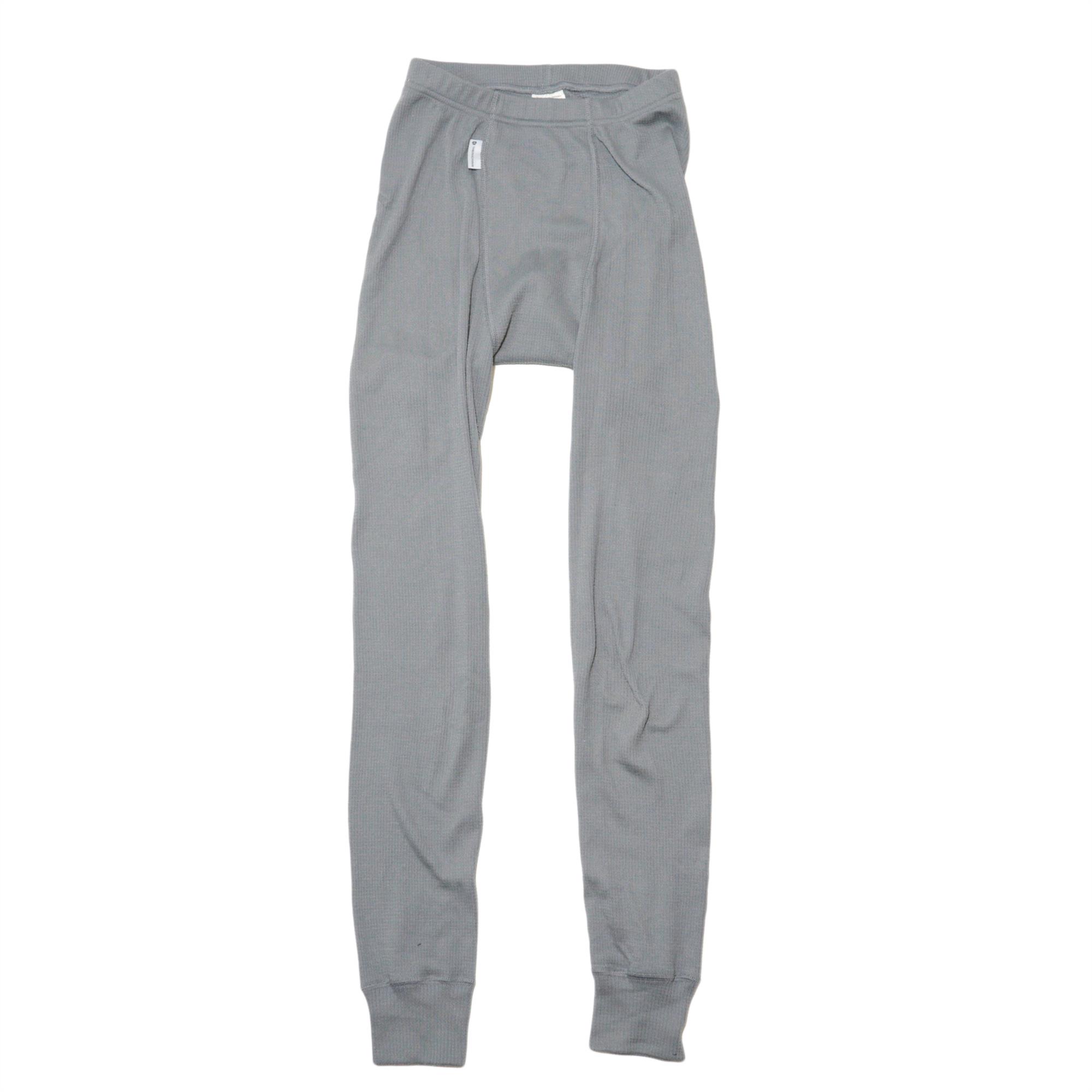 Genuine Danish Army Surplus Grey / Blue Elasticated thermal under wear long johns