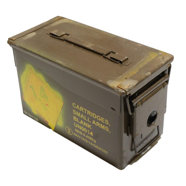 British Army Ammunition ammo box 50 cal military storage tools Brown