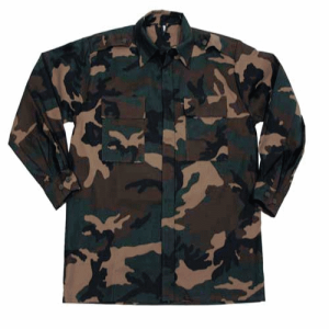 Croatian army surplus field shirt woodland camouflage