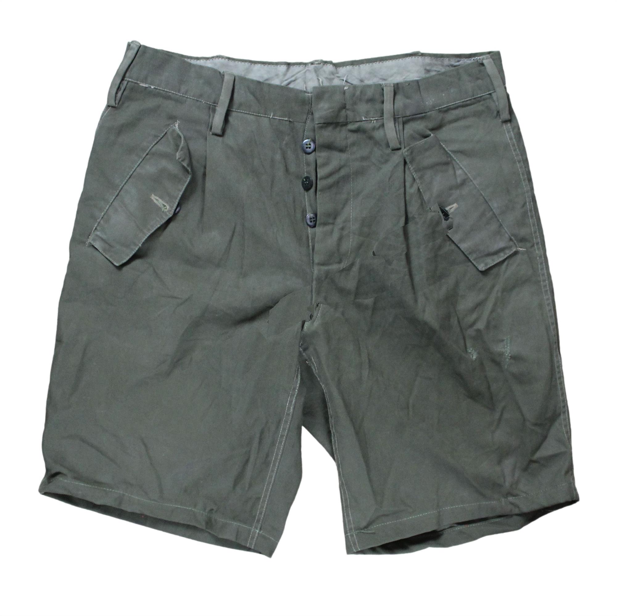 Italian army surplus olive green cotton shorts 32' - Surplus & Lost