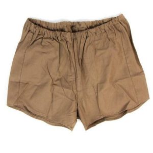 Czech army surplus brown cotton sports  PT shorts