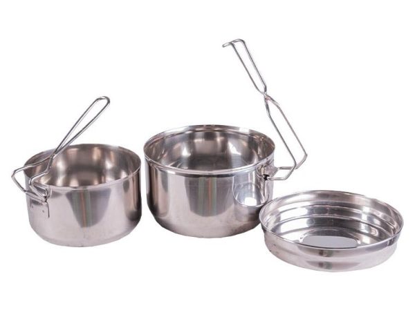 Czech Army Surplus Brand New 3 Piece Stainless Steel Mess Set - Image 2