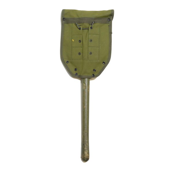 Genuine Danish Army Surplus Folding Spade with Canvas Cover - Image 2