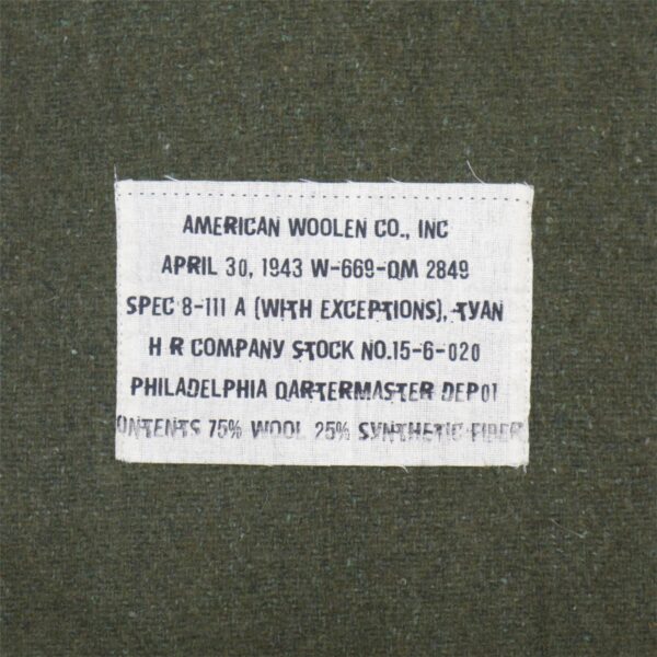US Army Style Wool Mix Blanket Olive 150cmx210cm