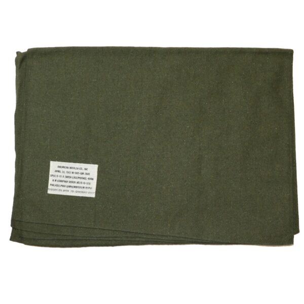 US Army Style Wool Mix Blanket Olive 150cmx210cm - Image 2