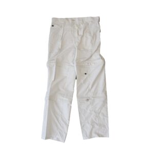 NEW Zip Off Hiking Walking Trousers 3/4 Length Shorts White Lightweight