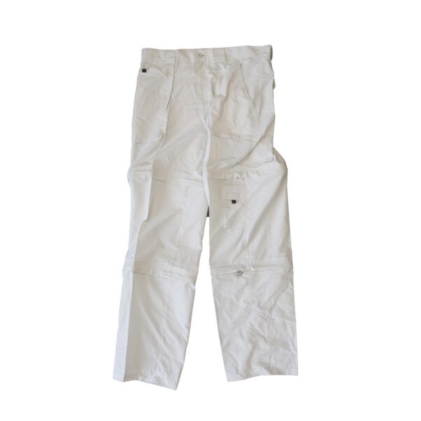 NEW Zip Off Hiking Walking Trousers 3/4 Length Shorts White Lightweight