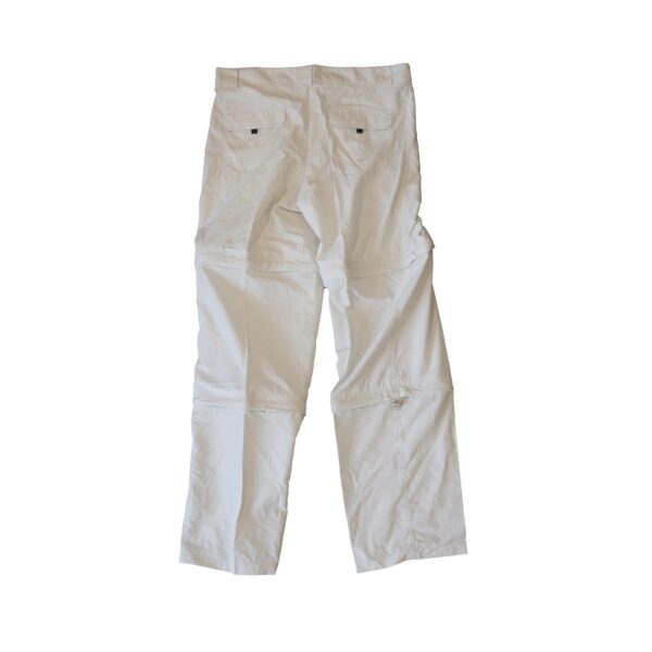 NEW Zip Off Hiking Walking Trousers 3/4 Length Shorts White Lightweight - Image 2