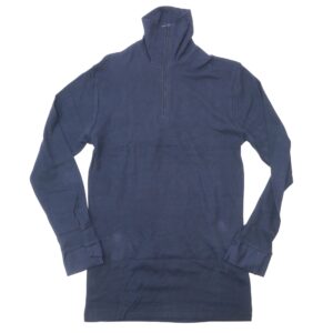 French Army Surplus 100% Cotton Thermal Undershirt Blue