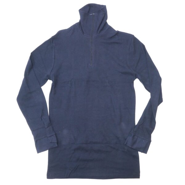French Army Surplus 100% Cotton Thermal Undershirt Blue