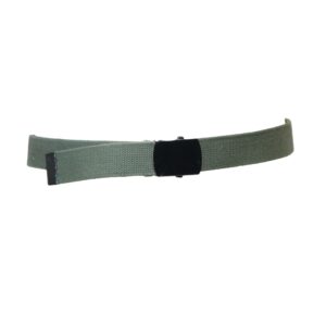 Dutch Army Surplus Olive Green Webbing Belt Metal Buckle