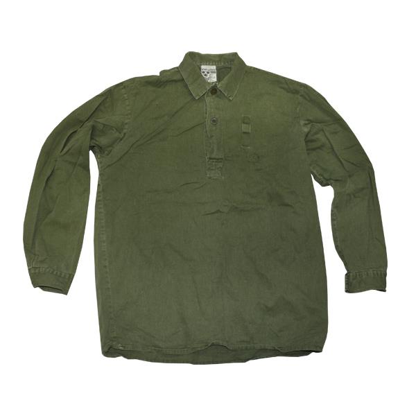 Genuine Swedish Army Surplus Olive Green Popover Shirt - Surplus & Lost