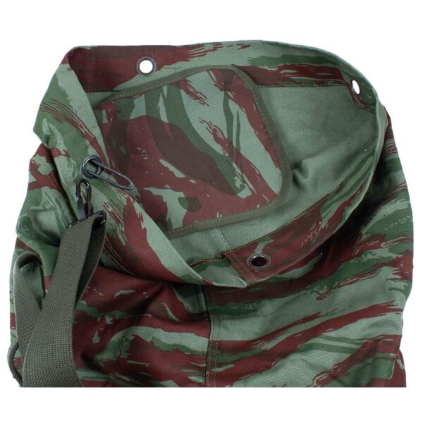 Recycled French Army Leopard Camouflage Duffle Bag Sea Sack 50L - Image 2