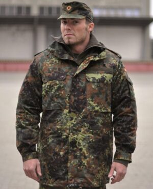 Original German army surplus flecktarn camouflage parka WITH LINER