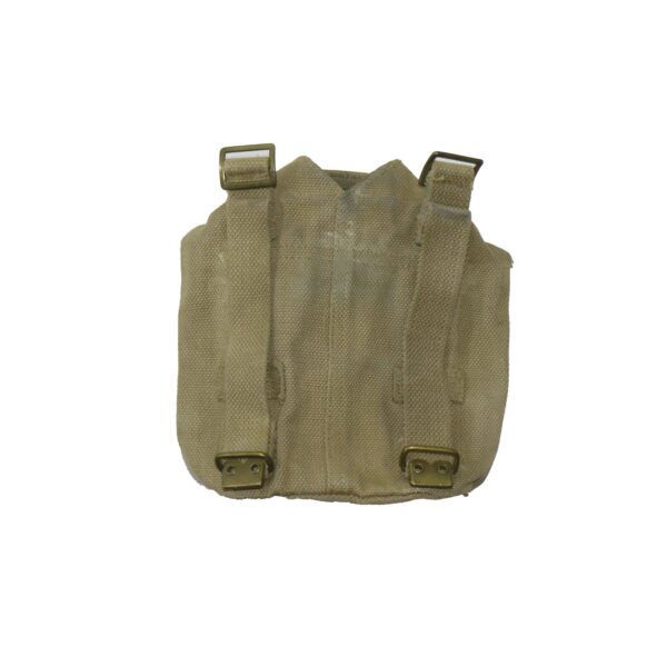 Genuine British Army Surplus Vintage Canvas Field Flask Canteen Pouch - Image 3