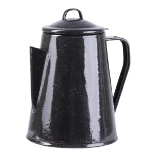 Black Enamel Coffee Percolator 2 litre capacity BRAND NEW