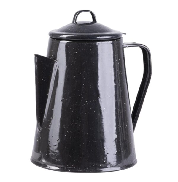 Black Enamel Coffee Percolator 2 litre capacity BRAND NEW