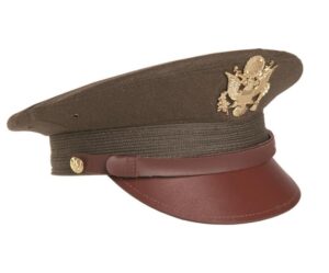 US OD Army Officers Cap with Badge REPRO BRAND NEW