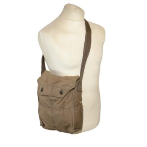 Italian Army Surplus Vintage Canvas Shoulder Gas Mask Bag