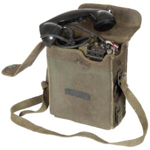 Genuine US Army Surplus Field Telephone EE-8 In Canvas Carry Bag