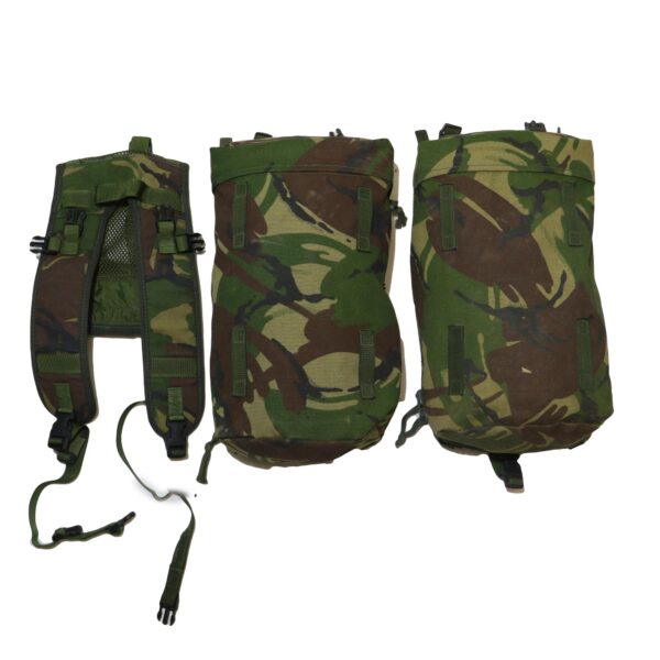Genuine British Army Surplus Day Pack Rocket Pouches Side DPM Camo With Yoke - Image 3