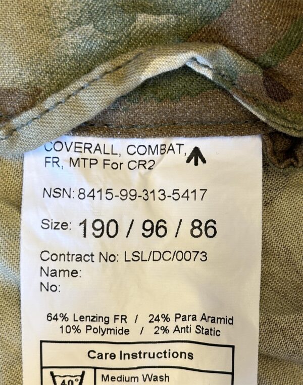 BRAND NEW British Army Fire Retardant MTP Camo Combat Coverall - Image 2