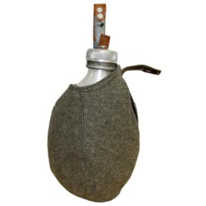 Genuine Swedish Army Surplus Water Canteen Aluminium in Wool Pouch