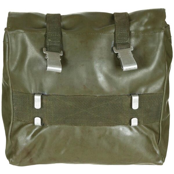 Genuine Swedish Army Waterproof PVC Olive Green Bag - Image 2