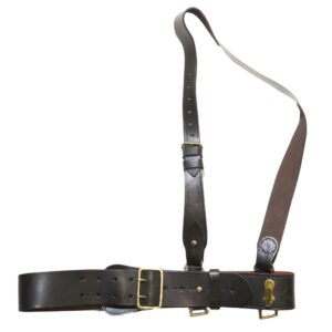 Genuine British Army Surplus Sam Brown Leather Belt Complete Grade 1