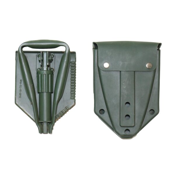 Genuine British Army Nato Issue Green Folding Spade Shovel in Case Entrenching Tool