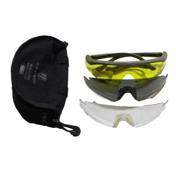 Genuine British Army Revision Sawfly Spectacles + Extra Lenses and Carry Case - Image 2