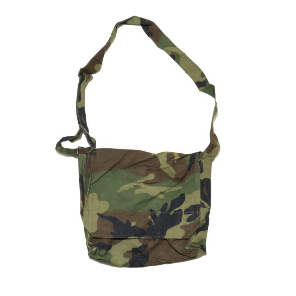 East European army surplus woodland camouflage shoulder / bread /  bag