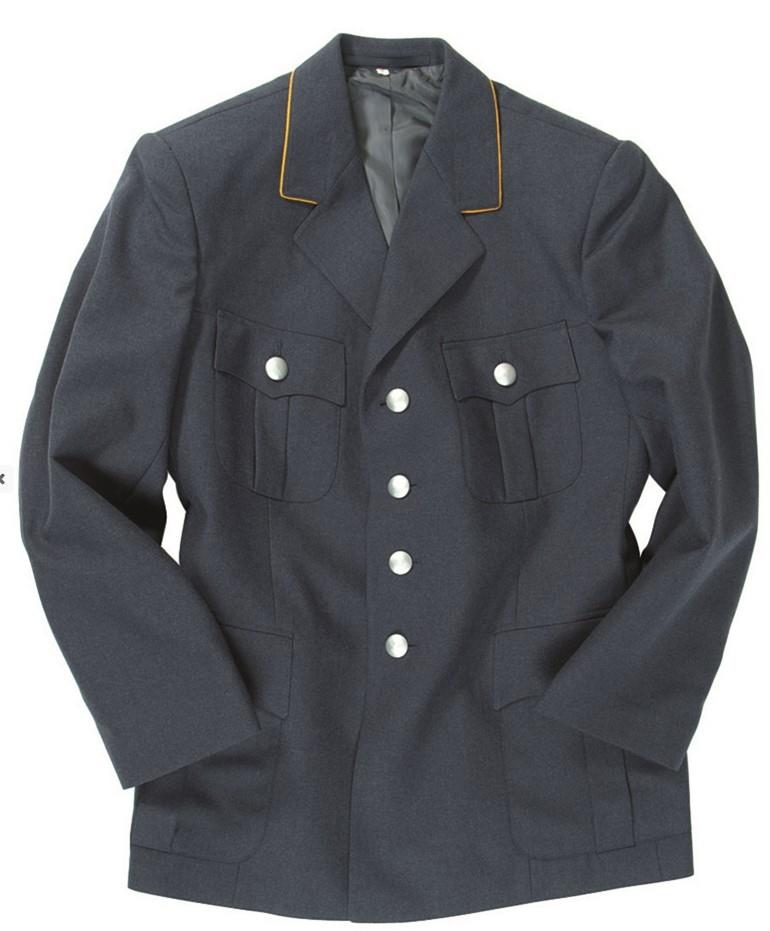 Army surplus uniform jacket of the German airforce luftwaffe in BLUE