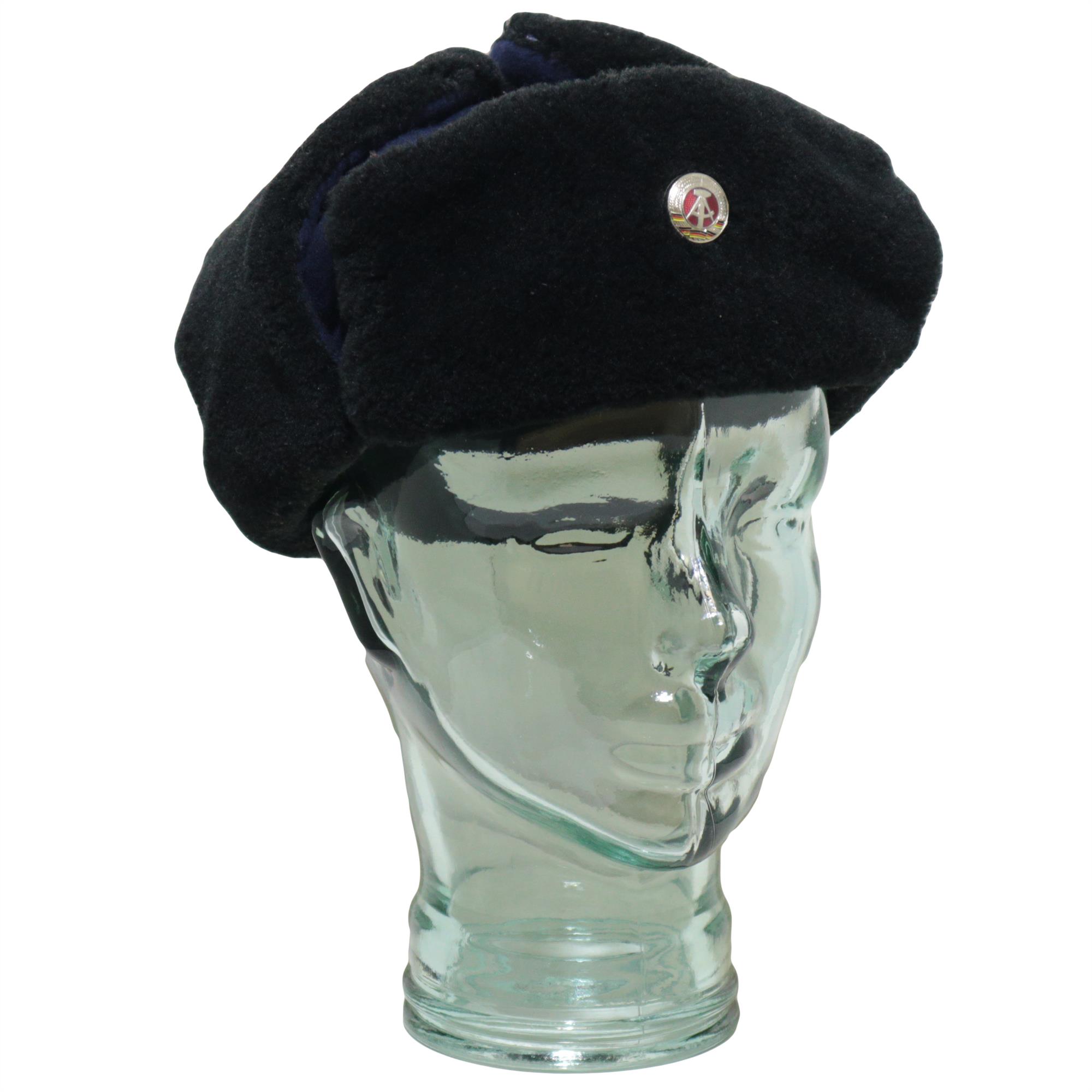 East German DDR Blue Winter Ushanka Fold Down Ear Cover