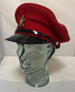 Queens ( Kings ) Royal Hussars red peakd uniform cap size 57 G1