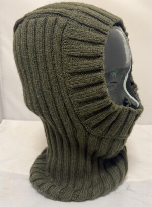 British Army Surplus Olive Green Wool Balaclava Headover G1