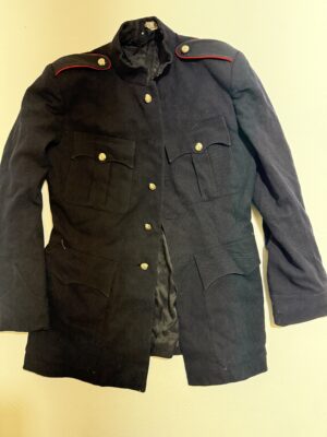 British military surplus lifeguards(?) black red jacket missing button - chest 34-36