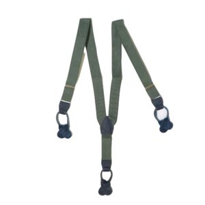 Czech Army Surplus M60 Trouser Elasticated Suspenders Unissued Olive Green Leather