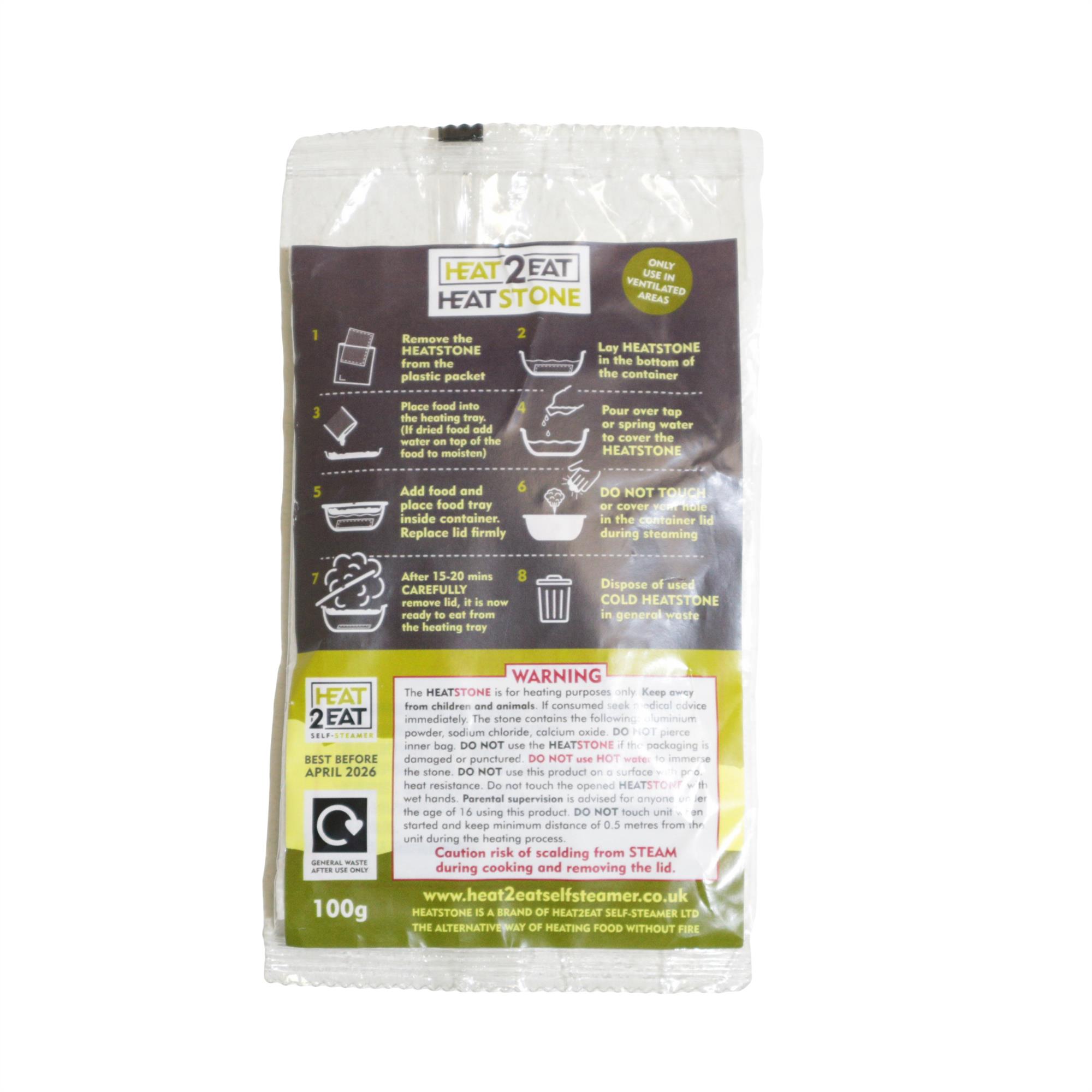 100g Heat2Eat Heatstone - single use for Heat2Eat self-steamer