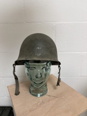 French military surplus M51 steel helmet with liner