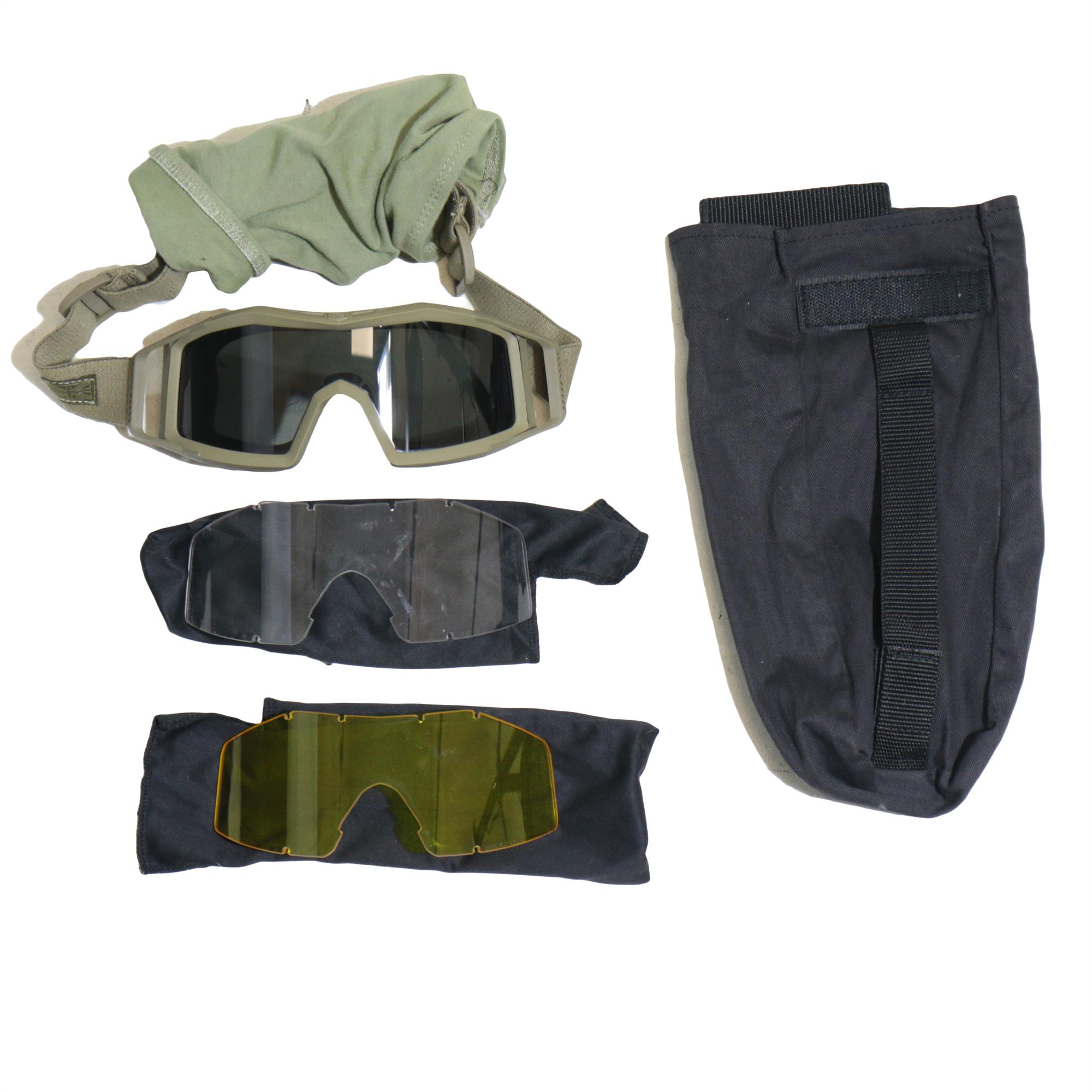 Genuine British Army Issue Revision Wolf Spider Ballistic Goggles with Accesories