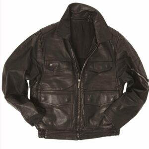 European police surplus leather jacket (POLIZEI)