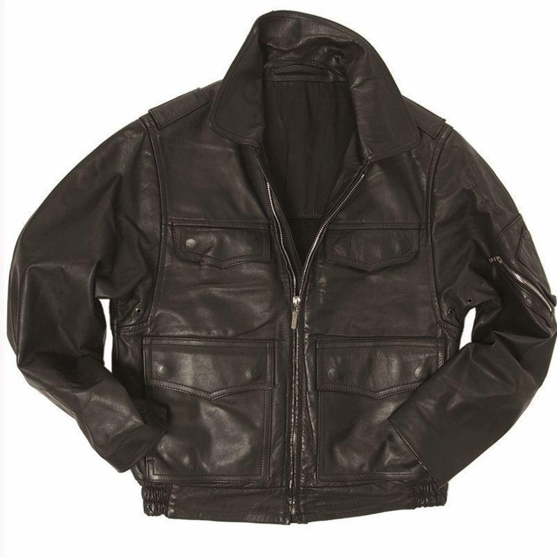 European police surplus leather jacket (POLIZEI)