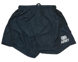 British army surplus black PT shorts current gym spandex