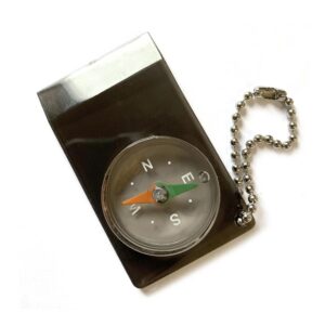 Highlander Micro Mini Map Compass Keyring Keychain NEW