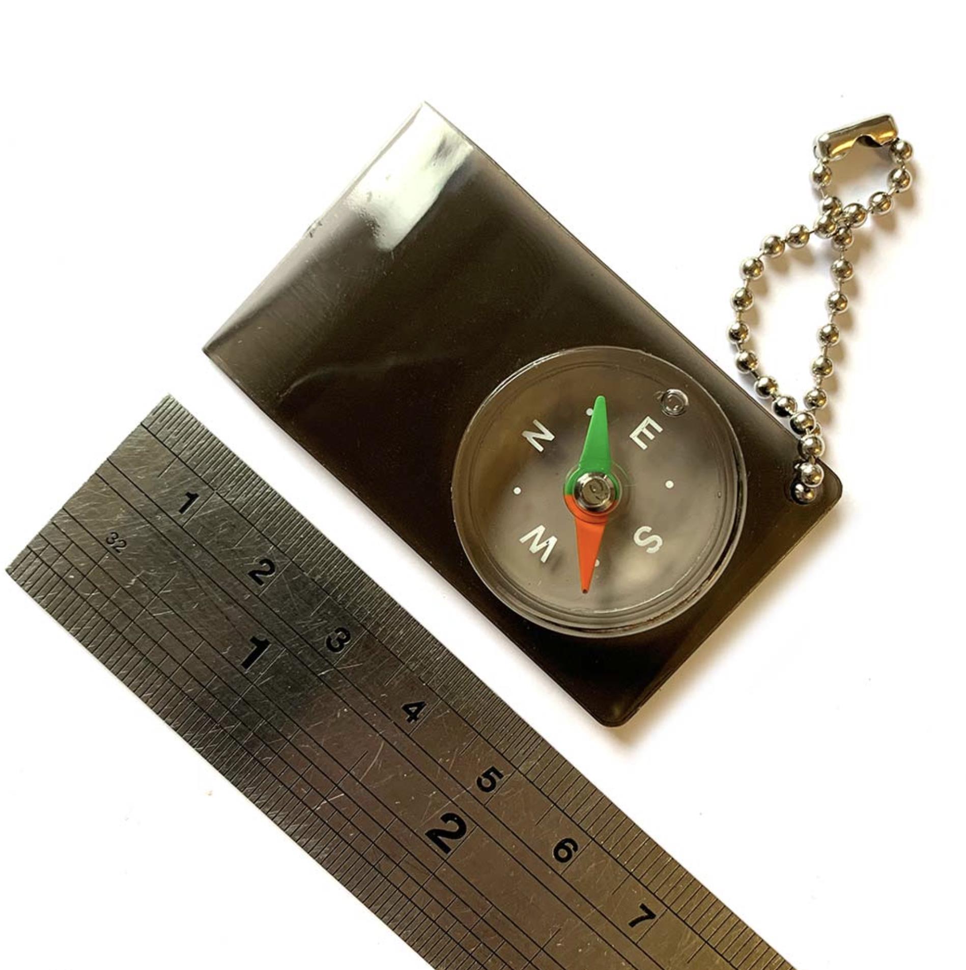 Highlander Micro Mini Map Compass Keyring Keychain NEW - Image 2